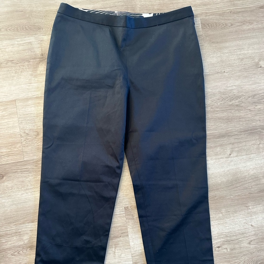 Milly flat front Black ankle pants